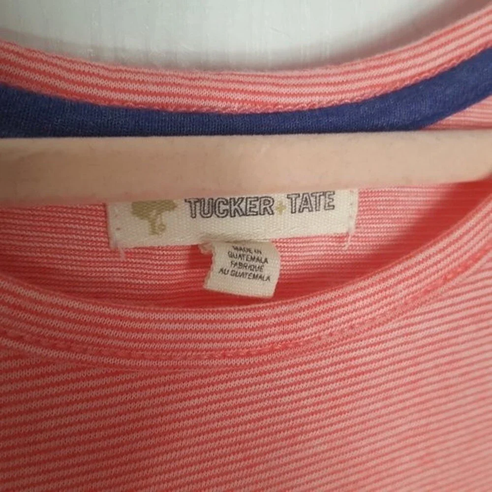 Tucker + Tate Pink Striped Baby Doll Shirt Lace